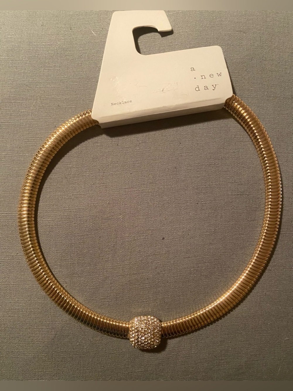 a new day Gold Pave Coil Collar Necklace
